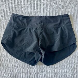 Lululemon Charcoal Speed Up Mid Rise 2.5” Shorts